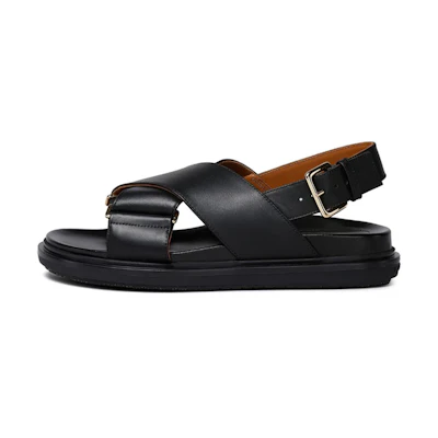 (W) Marni Fussbett Leather 'Black'