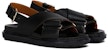 (W) Marni Fussbett 'Cross Strap Hitam' FBMS015701P361400N99