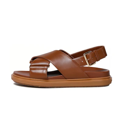 (W) Marni Fussbett 'Cross Strap Brown'