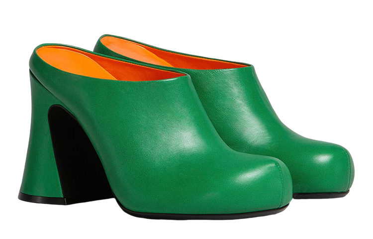 (W) Marni Fussbett 'Green Leather High-Heeled Sandal' 圖 2