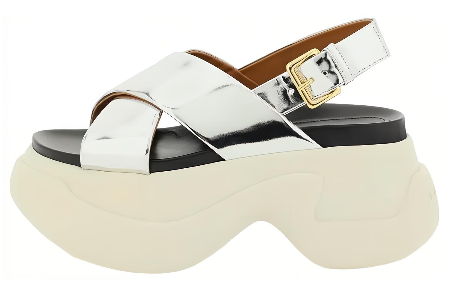 (W) Marni Fussbett 'Metallic Silver'