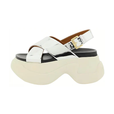 (W) Marni Fussbett 'Metallic Silver'