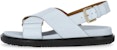 (W) Sandal Fesyen Marni Fussbett 'Blue Buckle Flat' FBMS005201P361400B39