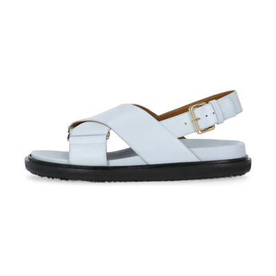 (W) Marni Fussbett Fashion Sandals 'Blue Buckle Flat'