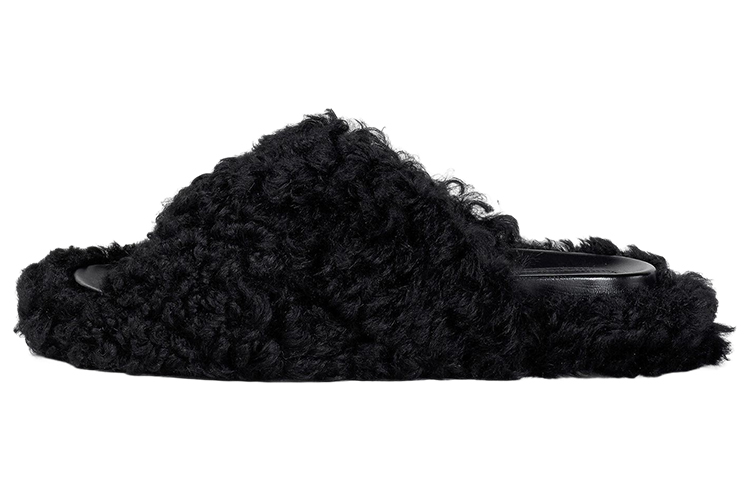 Buy (W) マルニ ファーベットサボ (ブラック) FBMS014201-LM071-00N99