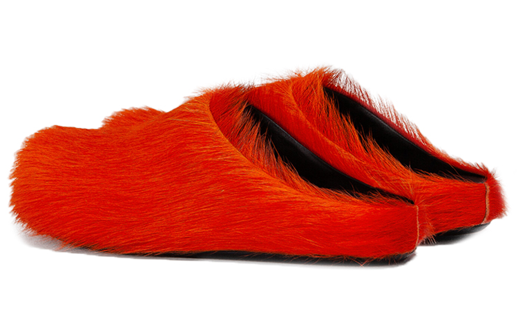 Lookbook MARNI 長毛小牛皮 FUSSBETT 平底鞋 女款 橘色