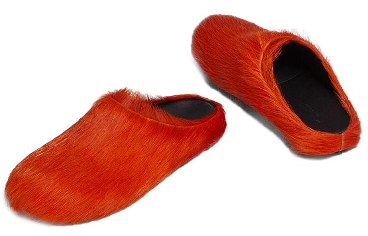 Purchase MARNI 長毛小牛皮 FUSSBETT 平底鞋 女款 橘色
