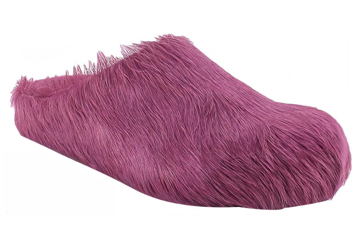 Lookbook MARNI 長毛小牛皮平底鞋 女款 紫色