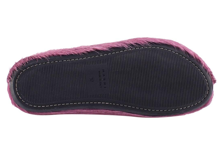 Purchase MARNI 長毛小牛皮平底鞋 女款 紫色