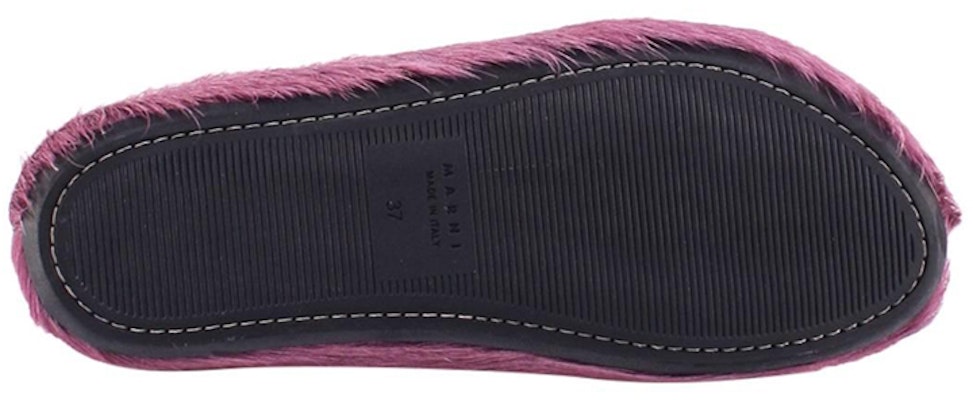 MARNI 長毛小牛皮平底鞋 女款 紫色 Purchase MARNI 長毛小牛皮平底鞋 女款 紫色