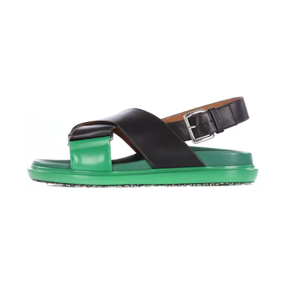 (W) Marni Fussbett Sandal 'Black Green'