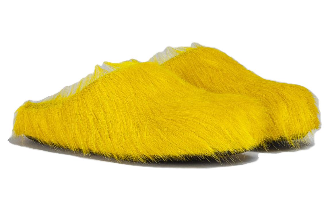(W) Marni Fussbett Sandal 'Yellow Calf Hair' 圖 4