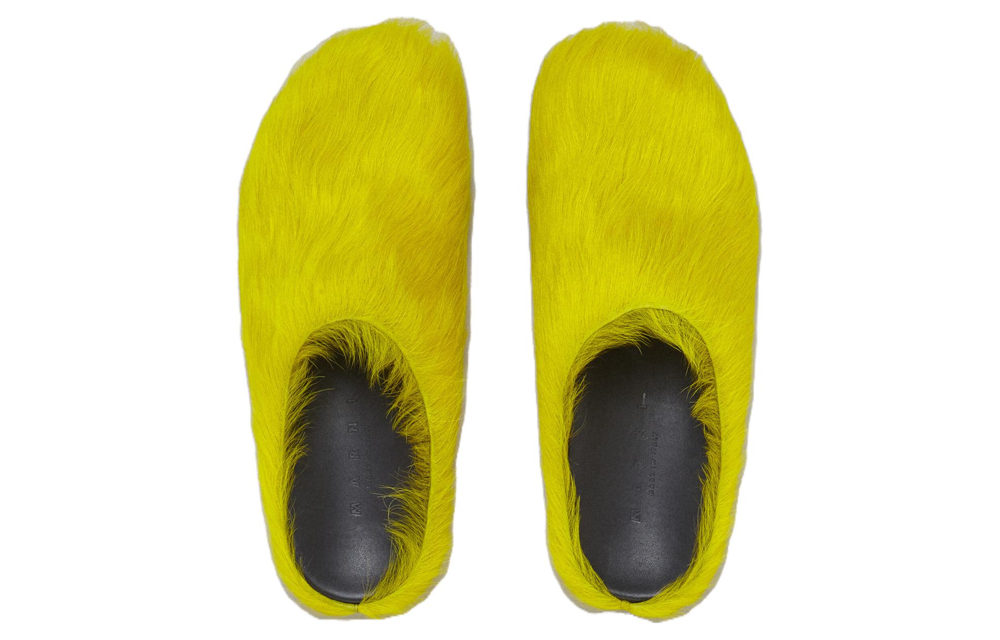 (W) Marni Fussbett Sandal 'Yellow Calf Hair' 圖 5