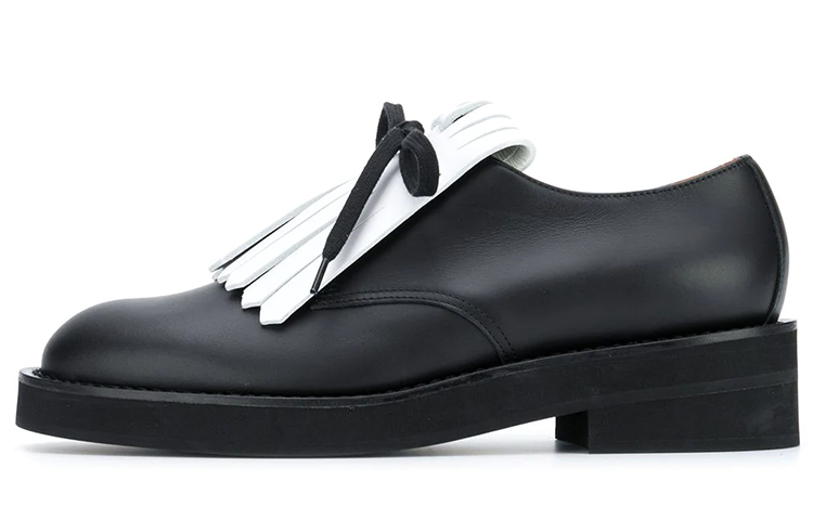 (W) Marni Fussbett Sandals 'Black Fringe'