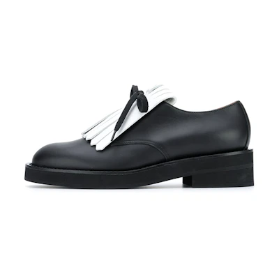 (W) Marni Fussbett Sandals 'Black Fringe'