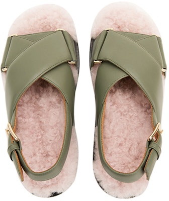 (W) Marni Fussbett 凉鞋 '绿色羊毛' FBMS008701P3387ZO025 Shop (W) Marni Fussbett 凉鞋 '绿色羊毛' FBMS008701P3387ZO025