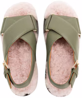 Shop (Women) Marni Fussbett Sandals 'Green Shearling' FBMS008701P3387ZO025