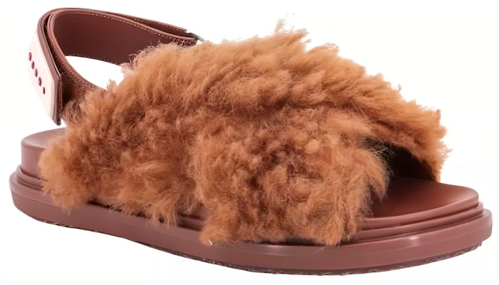 (Women) Marni Fussbett Shearling Sandal 'Caramel' FBMS015401-LM071-00M24 Order (Women) Marni Fussbett Shearling Sandal 'Caramel' FBMS015401-LM071-00M24