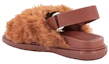 Lookbook (Women) Marni Fussbett Shearling Sandal 'Caramel' FBMS015401-LM071-00M24