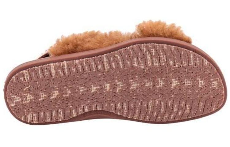 Shop (Women) Marni Fussbett Shearling Sandal 'Caramel' FBMS015401-LM071-00M24