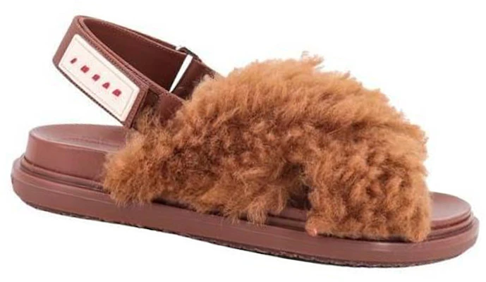 (Women) Marni Fussbett Shearling Sandal 'Caramel' FBMS015401-LM071-00M24 Purchase (Women) Marni Fussbett Shearling Sandal 'Caramel' FBMS015401-LM071-00M24
