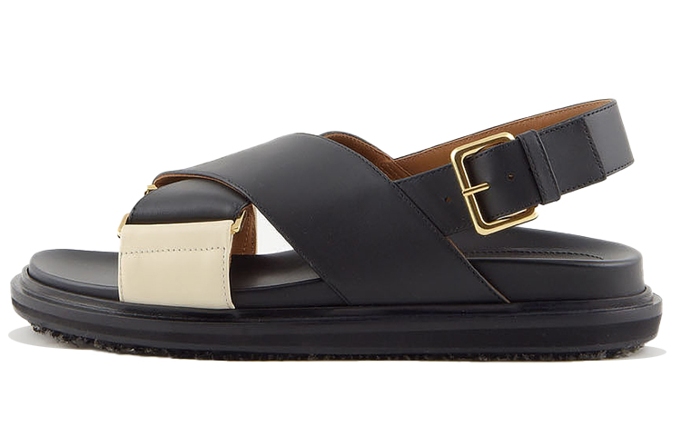 (Women) Marni Fussbett Slingback Sports Sandals 'Black and White' FBMS005201P3614ZM102