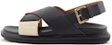 (W) Sandal Sukan Slingback Marni Fussbett 'Hitam dan Putih' FBMS005201P3614ZM102