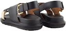 Lookbook (W) Sandal Sukan Slingback Marni Fussbett 'Hitam dan Putih' FBMS005201P3614ZM102