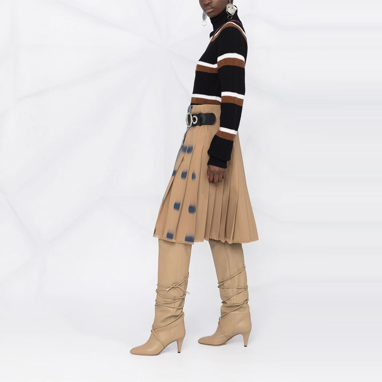 Purchase (W) MARNI FW21 黑色條紋高領羊毛毛衣套頭衫 DVMD0107Q0-UFH922-RGN99