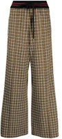 Order (W) MARNI FW21 Seluar Kaki Lebar Houndstooth Wanita Khaki PAJE0278L1U-TV840-CHN99