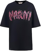 (Women) MARNI FW22 Black T-Shirt with Logo Print THJET49EPS-USCT95-FMN99 (Women) MARNI FW22 Black T-Shirt with Logo Print THJET49EPS-USCT95-FMN99