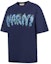 Shop (Women) MARNI FW22 Navy Blue Logo Print Casual Short Sleeve T-Shirt. THJET49EPS-USCT95-FMB80