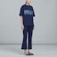 Purchase (Women) MARNI FW22 Navy Blue Logo Print Casual Short Sleeve T-Shirt. THJET49EPS-USCT95-FMB80