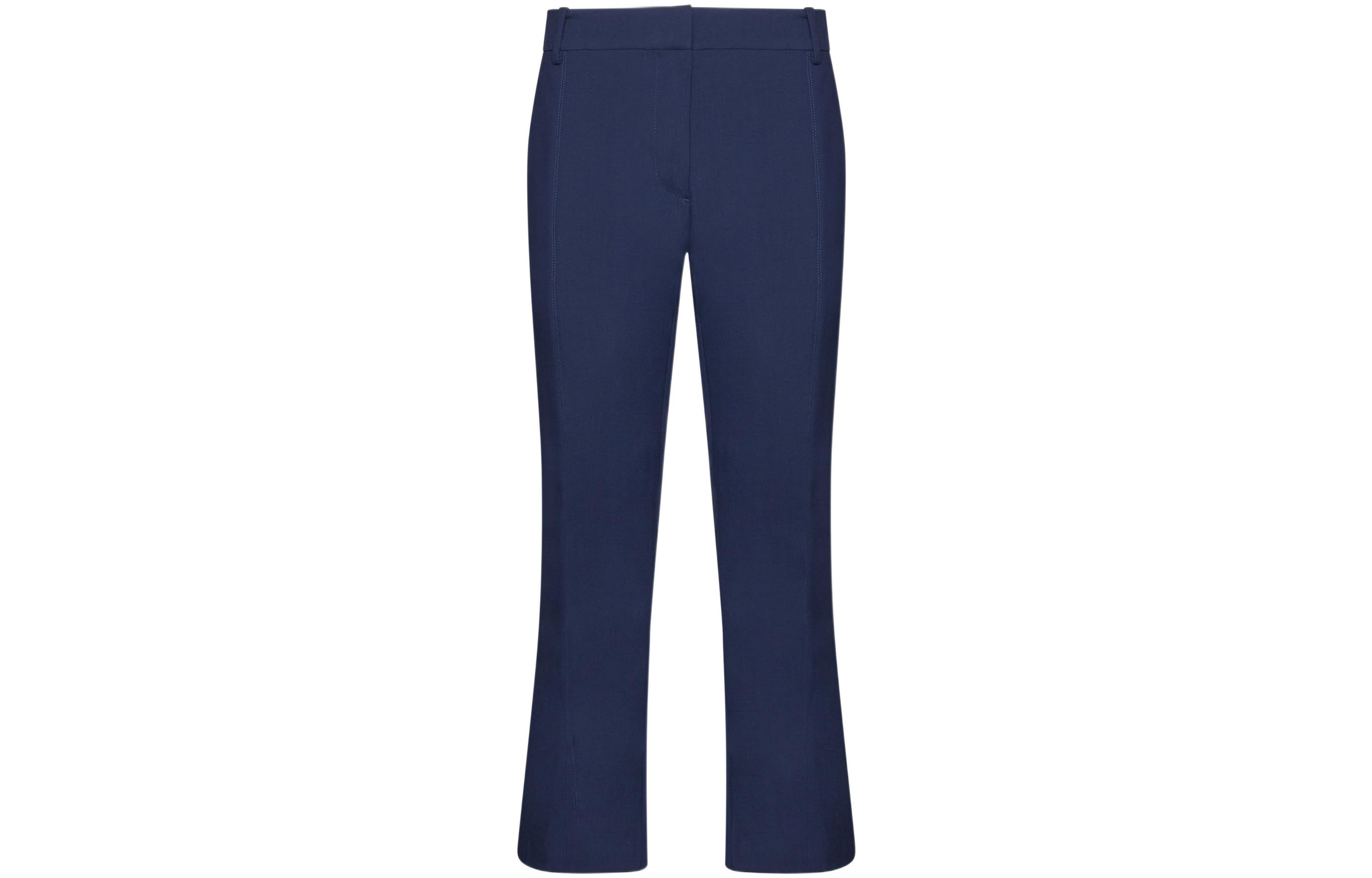 (Women) MARNI FW22  Slim Fit Flared Cropped Casual Pants Blue PAMA0341U0TW83900B80