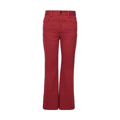 (Women) MARNI FW22 Solid Color Straight-Leg Casual Pants Red PAMA0282A0-UTC063-00R84