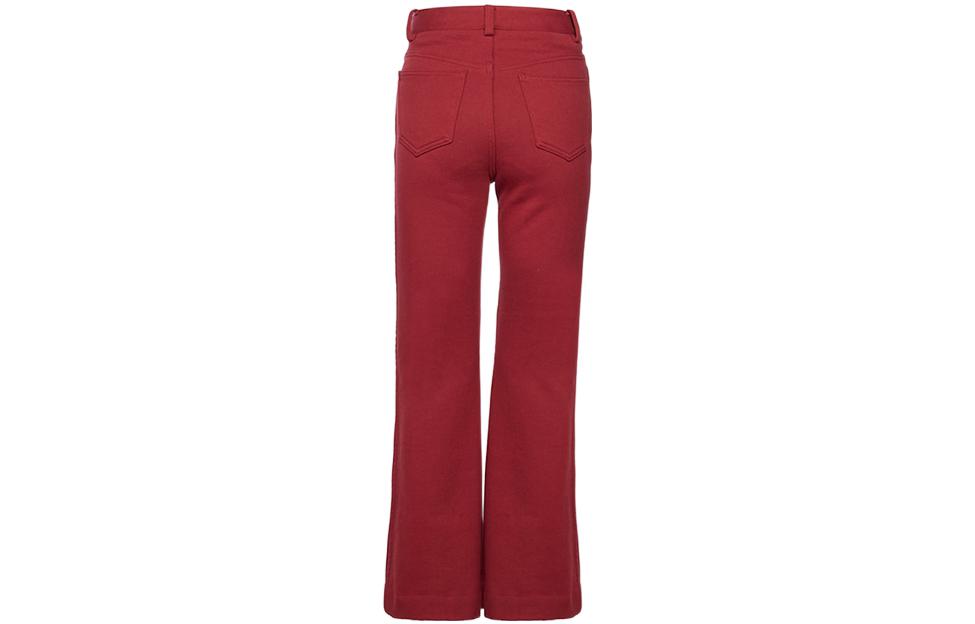 Lookbook (W) マルニ FW22 無地 ストレートレッグ カジュアルパンツ レッド PAMA0282A0-UTC063-00R84