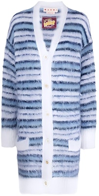 (Women) MARNI FW22 Striped Color-Block Knit Cardigan in Blue. CDMD0267Q0UFU121RGW01 Buy (Women) MARNI FW22 Striped Color-Block Knit Cardigan in Blue. CDMD0267Q0UFU121RGW01
