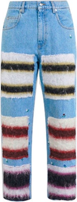 (Women) MARNI FW22 Striped Patchwork Straight-Leg Jeans Denim Blue PAJD0326LSUSCU2100B50 Order (Women) MARNI FW22 Striped Patchwork Straight-Leg Jeans Denim Blue PAJD0326LSUSCU2100B50