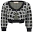 Buy (Women) MARNI FW23 Black Plaid Knit Cardigan Short Single-Breasted Sweater CDMD0328Q0-UFW526-CHN99