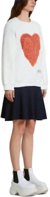 (Women) MARNI FW23 White Heart Print Crewneck Long Sleeve Sweatshirt FLJE0128P8-USCV39-H2W02 Purchase (Women) MARNI FW23 White Heart Print Crewneck Long Sleeve Sweatshirt FLJE0128P8-USCV39-H2W02