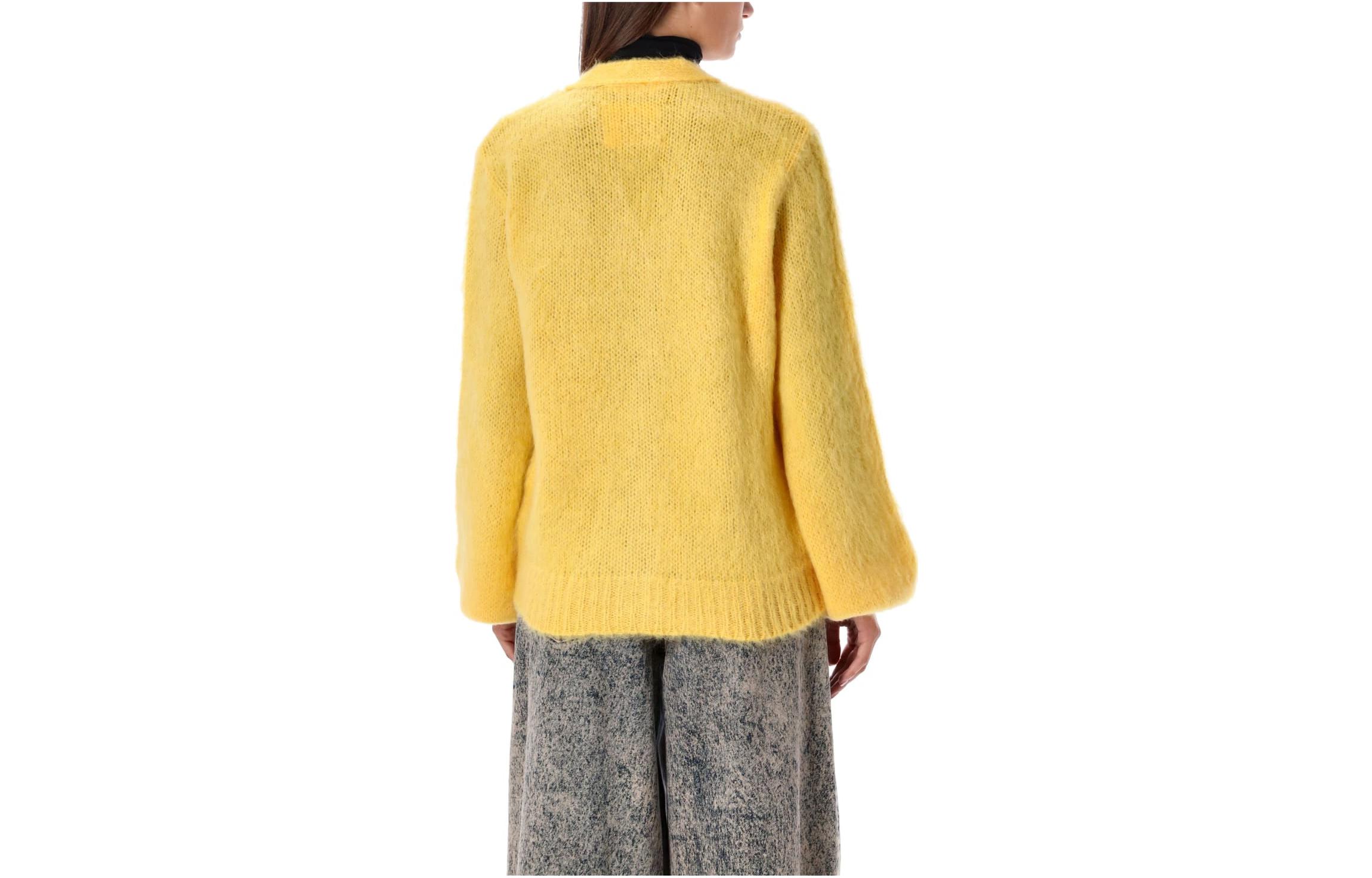 Lookbook (W) MARNI FW23 黃色V領寬鬆長袖毛衣 CDMD0326A0UFU16200Y56