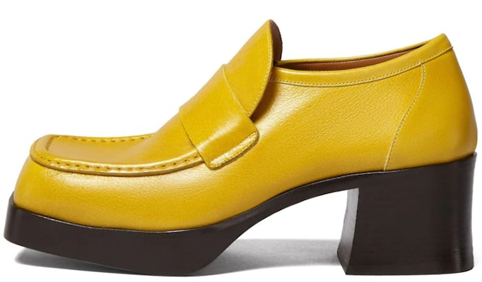 MARNI 皮革 光滑方頭 高跟鞋 女款 黃色 Buy MARNI 皮革 光滑方頭 高跟鞋 女款 黃色