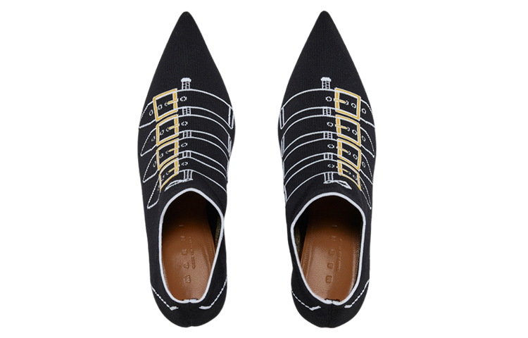 (W) Marni Jacquard High Heeled 'Black' 圖 4