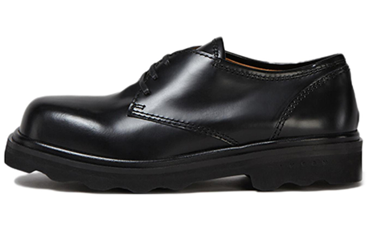 (Women) Marni Lace-Up Flats 'Shiny Black Calfskin' ALMS004802P407700N99