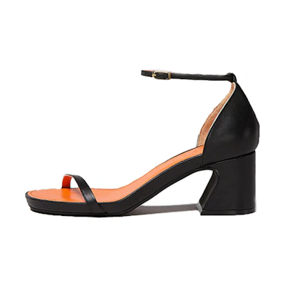 (W) Marni Leather Chunky Heel 'Fashion Sandal Black'