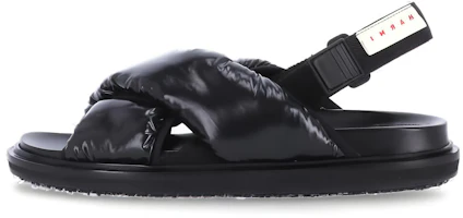 (Women) Marni Leather Fabric Sandals 'Black' FBMS013101P434500N99 (Women) Marni Leather Fabric Sandals 'Black' FBMS013101P434500N99