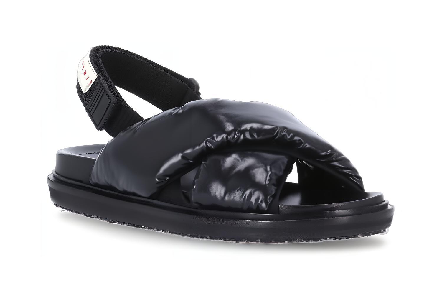 Order (W) Sandalias de Piel y Tela Marni 'Negro' FBMS013101P434500N99