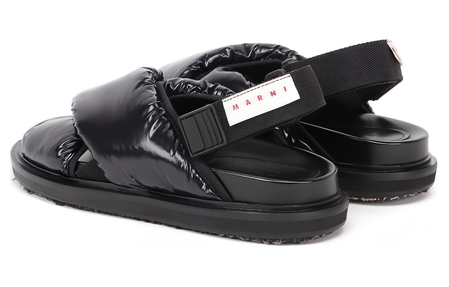 Purchase (W) Sandalias de Piel y Tela Marni 'Negro' FBMS013101P434500N99