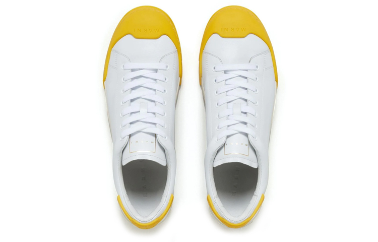 (W) Marni Leather Lace-Up 'White Yellow' 圖 4