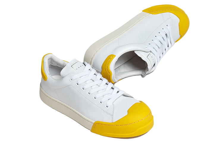 (W) Marni Leather Lace-Up 'White Yellow' 圖 5